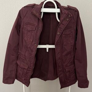 Lucky Brand Burgundy Utility Jacket XS